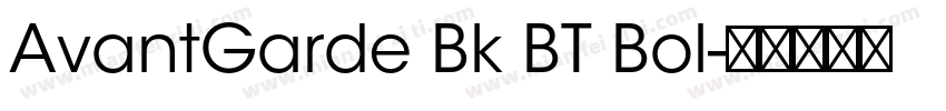 AvantGarde Bk BT Bol字体转换